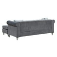 thumbnail image 6 of Glory Furniture Raisa Velvet Sofa Chaise in Gray, 6 of 6