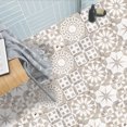 thumbnail image 3 of 10Sheet Matte Film Tile Wall Sticker Retro Beige Gray Flower Decor 5.91"x5.91" Waterproof Peel and Stick Floor Stickers Non-Slip Vinyl Decals, 3 of 7