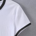thumbnail image 4 of NuoCaiYun Womens Summer Crop Tops Short Sleeve T Shirts Crew Neck Letter Print Casual Graphic Tees Fashion Trendy Blouses, 4 of 6