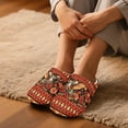 thumbnail image 3 of Uourmeti Bohemian Hummingbird Men's Winter Slippers Warm Plush Fuzzy House Shoes Non Slip Rubber Sole Comfy Cozy Indoor Outdoor Anti Slip Comfortable Sole, 3 of 6