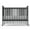 Black Crib, variant on Baby Convertible Crib 3 In 1, Converts from Baby Crib to Toddler Bed, New Zealand Pinewood Baby Bed with Locking Wheels and Teething Rail, Crib with 4 Height Adjustment and Non Toxic Finish, Black