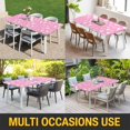 thumbnail image 5 of Valentines Day Table Cloths for 6 Foot Rectangle Tables, Pink Love Heart Romantic Patio Waterproof Elastic Fitted Tablecloths, Washable Rectangular Table Cover for Camping, 5 of 8