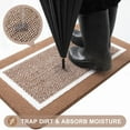 thumbnail image 6 of Buganda Indoor Door Mats, Absorbent Trapper Dirt Inside Doormats, Non Slip Low Profile Entry Door Mats, 32x48, Brown, 6 of 9