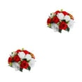 thumbnail image 3 of kurtrusly 1/2/3/5 Roses en Plastique avec une Base pour un Affichage Captivant avec du Plastique Est Rouge 2PCS, 3 of 6