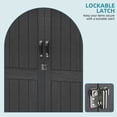 thumbnail image 5 of Uforic 59 Cu. Ft. Vertical Outdoor Storage Shed, Weatherproof Resin Cabinet with Double-Wall Panels & Floor, Lockable, Dark Gray (Shelves Not Included), 5 of 9
