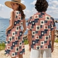 thumbnail image 4 of KUIFORTI Patriotic Star His and Hers Matching Outfits Lightweight Couple Matching Outfits with Soft Fabric Men’s Hawaiian Shirt Fashionable Quick-dry Gifts for Couples, 4 of 6