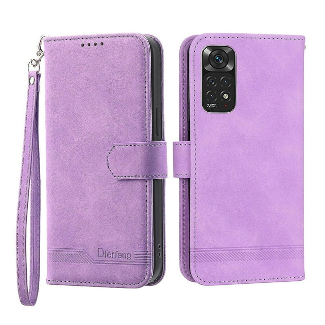Funda romántica para Redmi Note 11 5g y Note 11s 5g con cordón, orificio para altavoz, ranuras para tarjetas, función billetera, función atril y protección contra caídas.