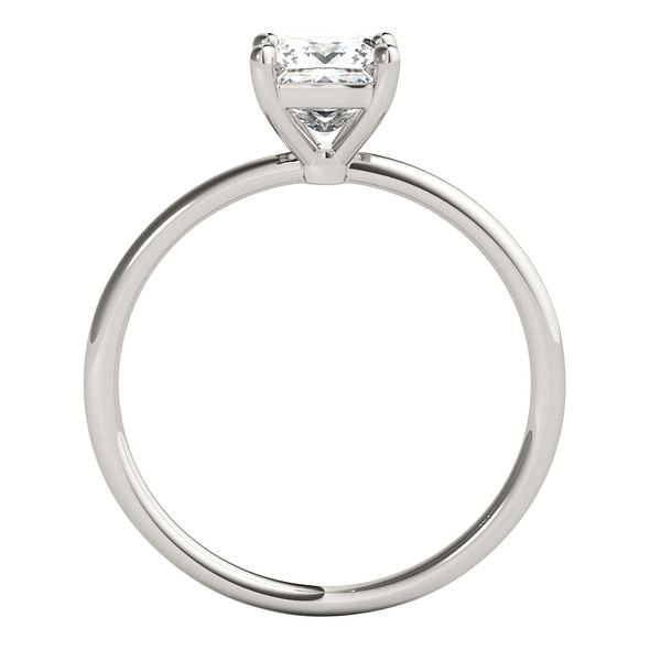 1.25 Carat Solitaire Princess Cut Moissanite Engagement Rings For Womens In 10K Solid Rose White Yellow Gold