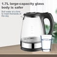 thumbnail image 3 of Wobythan High Borosilicate Glass Electric Kettle 1.7L Water Kettle Home Kitchen Water Boiler, 3 of 7