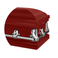 thumbnail image 4 of Titan Casket, Orion Series Steel Casket in Red with White Interior, 4 of 5
