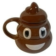 thumbnail image 1 of Taza de café Poop Emoji Taza de cerámica con forma de caca marrón Tazas grandes lindas y divertidas, 1 of 6