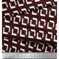 thumbnail image 2 of Soimoi Silk Fabric Square & Floral Block Printed Craft Fabric by The Yard 42 Inch Wide, 2 of 2