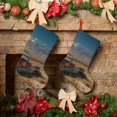 thumbnail image 6 of Picia Deserted Classic Car Landscape for 18in Christmas Stockings, Xmas Stocking for Kids, Holiday and Family Stocking for Fireplace or Party Decoration, 6 of 8