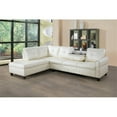 thumbnail image 2 of Star Home Living Corp Yolanda Faux Leather Sectional Sofa in Shiny White, 2 of 4