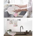 thumbnail image 5 of Gray Easter Kitchen Dish Towels for Drying Dishes Set of 4, Spring Easter Bunny Eggs Floral Buffalo Plaid Waffle Weave Microfiber Hand Tea Bathroom Towels Quick Dry & Absorbent Towel 15.7x23.6, 5 of 7