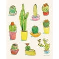 thumbnail image 2 of Miller, Sara Zieve 12x14 White Modern Wood Framed Museum Art Print Titled - Cacti Garden I, 2 of 4