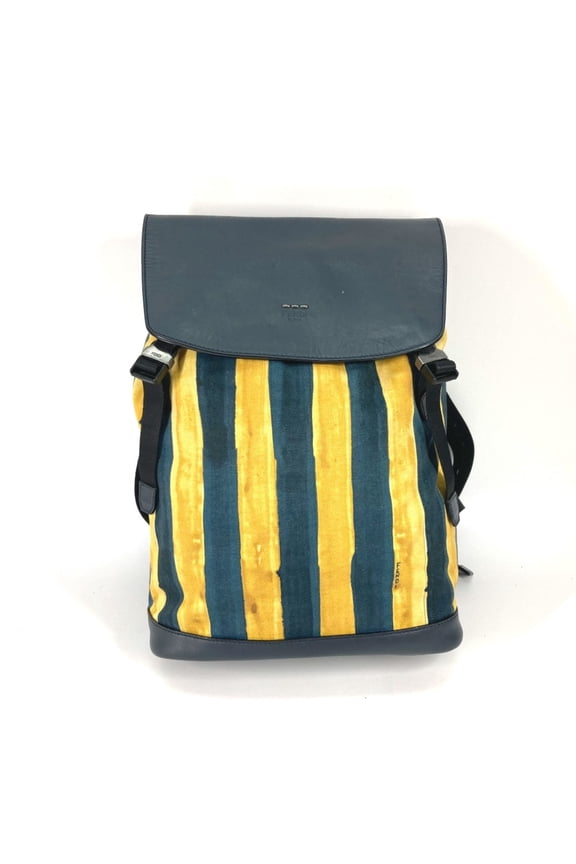 Pre-Owned Fendi 7VZ031 backpack bag Backpack yellow Navy (Good)