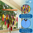 thumbnail image 2 of Blue Handworks Glass Wind Chime Fiesta Waterfall Wind Chimes Garden Decor, 2 of 7