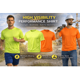 thumbnail image 4 of 2 Pack-Hi Vis Orange T-Shirt Work Safety High Visibility Short Sleeve Size:2X-Large, 4 of 4