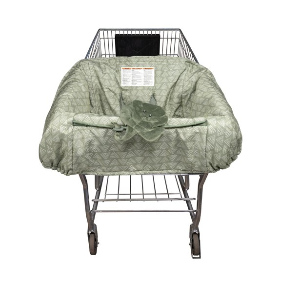 Funda para carrito de compras Boppy Green Leaf con arnés de seguridad, 6 meses o más