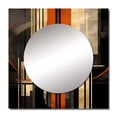 thumbnail image 2 of Designart "Vectors in Orange and Grey I" Abstract Shapes Square Mirror For Wall Decor - Large Orange Square Printed Wall Mirror Art - Square Modern Mirror - Wall Mounted Square Large Mirror, 2 of 5