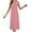 Pink, variant on WREESH Womens Sleeveless Nightgowns Maxi Dress Plus Size Suspenders Sling Pajama Home Dress Short Pajama Dress With Chest Pad Thin Style Integrated Tank Color Blue