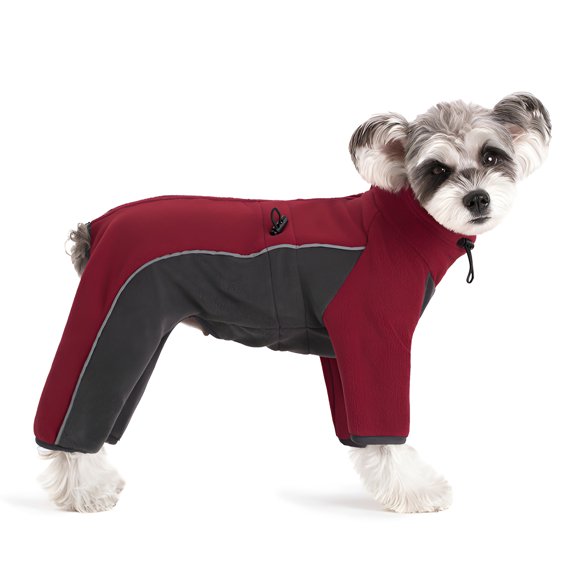 TELOLY 1Pcs Dog Onesie,Polyester Small Dog Sweater,Puppy Clothes,Red,2Xl