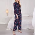 thumbnail image 3 of Sigee Flowers And Humming Bird for Women’s Pajama Sets Long-Sleeved Pjs Sets for Women 2 piece Sleepwear-Large, 3 of 7