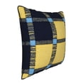 thumbnail image 3 of Velvet Rimmed Pillowcase Is Not Easy To Open Line Deformation Invisible Zipper Opening And Closing Only Pillowcase Does Not Contain Pillow Core Argyle Plaid Cornflowerblue_4 18"X18", 3 of 8