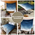 thumbnail image 6 of Navy Blue Ombre Large Tapestry for Bedroom Wall Hanging Tapestry, Modern Moire Wave Gradient Ceiling Backdrop Tapestries Poster Blanket Wall Decor for Teens Room Living Room Dorm 100" x 59", 6 of 8