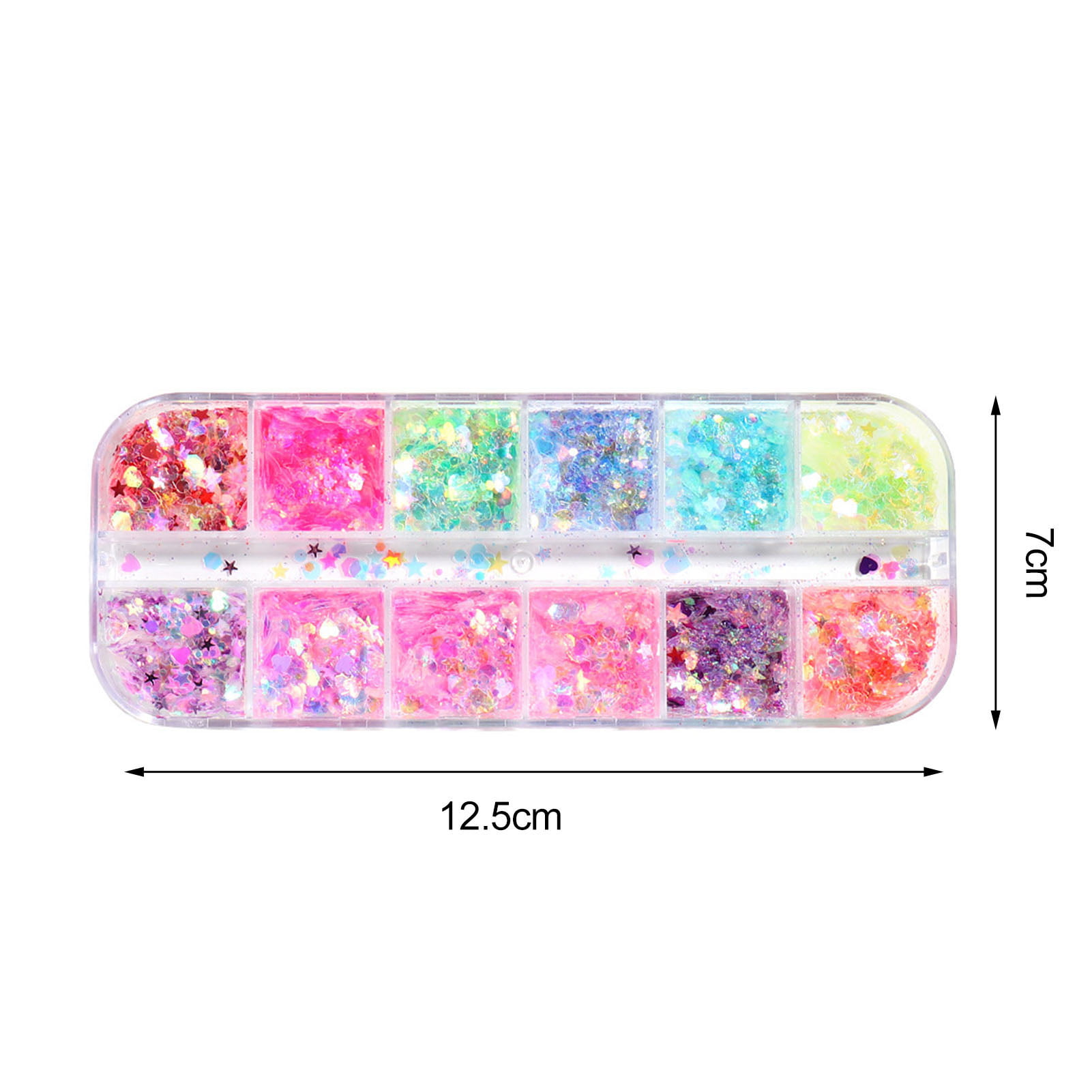 Holographic Chunky Glitter 12-Pot for Nail Art and Costmetic - China Chunky  Glitter and Holographic Glitter price