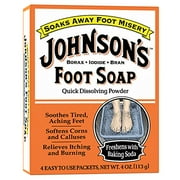 5 Pack - JOHNSON'S Foot Soap Powder Packets 4 Each