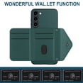 thumbnail image 6 of Allytech Galaxy S23 Wallet Case with Shoulder Strap, RFID Blocking Luxury PU Leather Shockproof Cards Slots Stand Anti-Scratch Magnetic Closure Phone Case for Samsung Galaxy S23, Green, 6 of 9