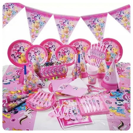 MY LITTLE PONY VINTAGE SMALL Birthday Party Supplies 90pcs