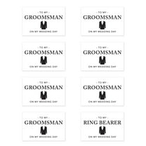 Koyal Wholesale Groomsmen Wedding Day Gift Cards with Envelopes set of 8 Tuxedo On My Wedding Day Cards, 4 x 6-In