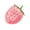 Pink, variant on Pink Strawberry Squishy Toy with Crystal Clear Design and Vivid Green Top, Single Piece, for Relaxation, Squeeze Toy