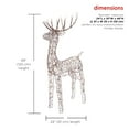 thumbnail image 4 of Alpine Corporation 24"L x 10"W x 49"H Standing Rattan Reindeer Decoration with White Halogen Lights, 4 of 12