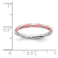thumbnail image 5 of 925 Sterling Silver Stackable Expressions Twisted Pink Enameled Ring Size: 5; for Adults and Teens; for Women and Men, 5 of 5