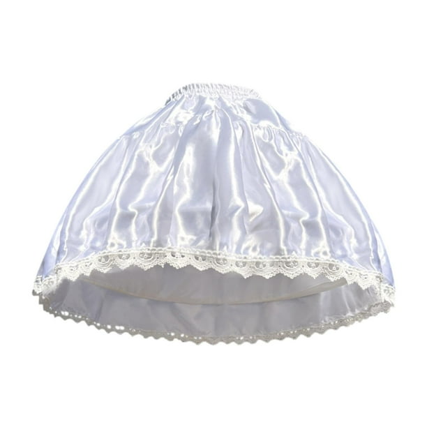Enagua de 2 , enagua ajustable para fiestas de cosplay, baile, blanca para vestidos de princesa y mujer.
