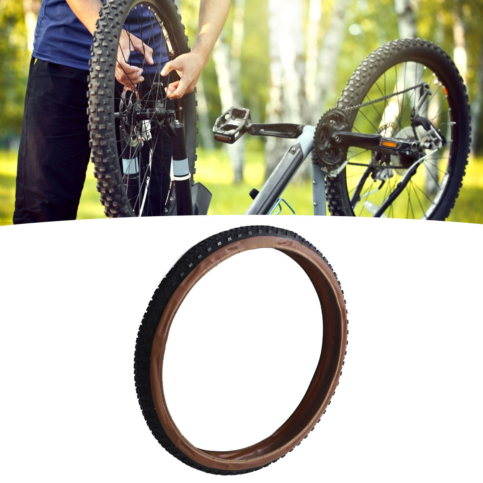 Mountain Bike Tires 2-Pack - All Terrain Anti-Puncture MTB Tires With Large Tread Pattern | 24" & 26" Sizes - View #6