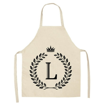 

Herrnalise Linen Kitchen Apron - Letter Printed Cotton Linen Sleeveless Apron Kitchen Home Items Clearance Sale