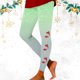 thumbnail image 4 of Leggings Gibobby deportivos para Mujer Leggings de yoga ajustados Estampado navideño de gradiente verde S, 4 of 5