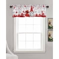 thumbnail image 3 of Valentine's Linen Curtain Valance for Bedroom/Bathroom/Kitchen/Office/Living/Dining Room Windows, Wood Gnomes Rose Silver Plant Leaves Rod Pocket Topper Decorative Cafe Drapes Panel 42"x12", 3 of 6