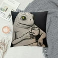 thumbnail image 2 of JEUXUS Mental Health Funny Self Care Frog Doing Yoga With Tea Throw Pillow Cover Decor for Home Bedroom Living Room Decor, Gifts, 2 of 5