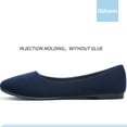 thumbnail image 4 of Obtaom Women's Round Toe Ballet Flats,Cute Textile Ballerina Flats,Comfortable Faux Leather Insole Low Heels Dress Shoes For Ladies (Navy,US8), 4 of 8