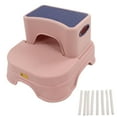 thumbnail image 1 of Kid Step Up Stool Bathroom, Kids Step Stool Quick Disassembly Height Adjustable Ergonomic Design Anti Rollover Design With Widened Base For Bathroom Pink Purple, 1 of 8