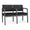 thumbnail image 1 of Fauteuil d'Attente de Réception Lenox en Acier à 2 Places / Acier Charbon / Gris Foncé / Noir, 1 of 5