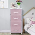 thumbnail image 2 of 4 Drawers Nightstand Chest Dresser - Pink, 2 of 8