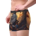 thumbnail image 3 of Bingfone Maple Leaf Meditating Squirrel Men's Underwear - Casual Stretch Boxer Briefs-Small, 3 of 7