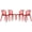 Transparent Red, variant on LeisureMod Dining Chair Stackable Accent Side Chair Transparent Modern Kitchen Chair with Honeycomb Back Design for Dining Room and Kitchen Dynamic Collection in Transparent Black Set of 4